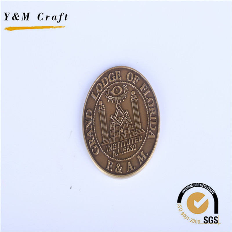 wholesale embossed custom souvenir metal coins for lucky gift (Y0011)