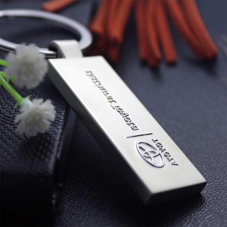 Rectangle design Key ornament keychain name keychains  keychain for car keys