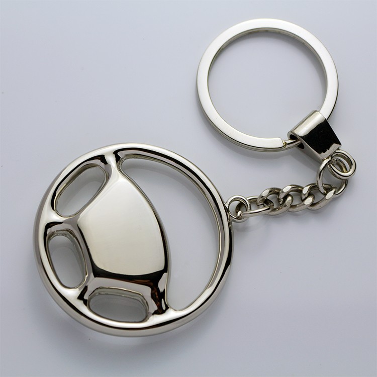shiny metal Automobile  keychains custom keyring keyring suppliers