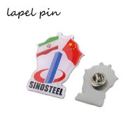 Stainless Steel CMYK Print Flag Pin Customized