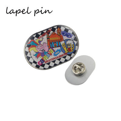 Custom Designed Metal Print With Epoxy Lapel Pins