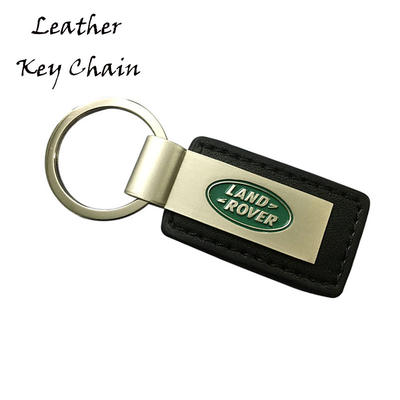 Car Logo Design PU Leather Key Chains With Metal