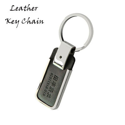 Custom Luxury Leather Key Ring Hot Press Logo