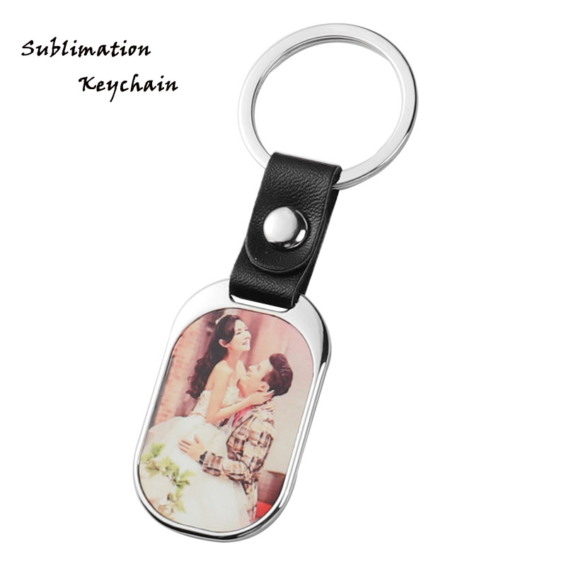 Personalized Oval Shape Metal Key Rings for Sublimation YSK19005