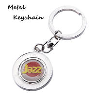 Hot Sale Cute Small Gift Hollow Spinning Epoxy Sticker Metal Key Chains