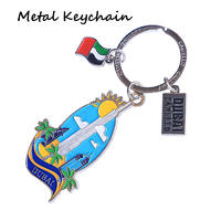 Promotional Zinc Alloy Soft Enamel Keyring Colours Cartoon Scenery Dubai Keychains (Y0005)