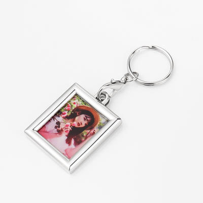 Zinc Alloy Rectangle Blank Key Chain For Thermal Print YSK19002