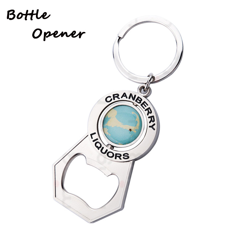 Personality Creation Rotating Design Metal Zinc Alloy Bottle Opener Keychain ((Y0010)