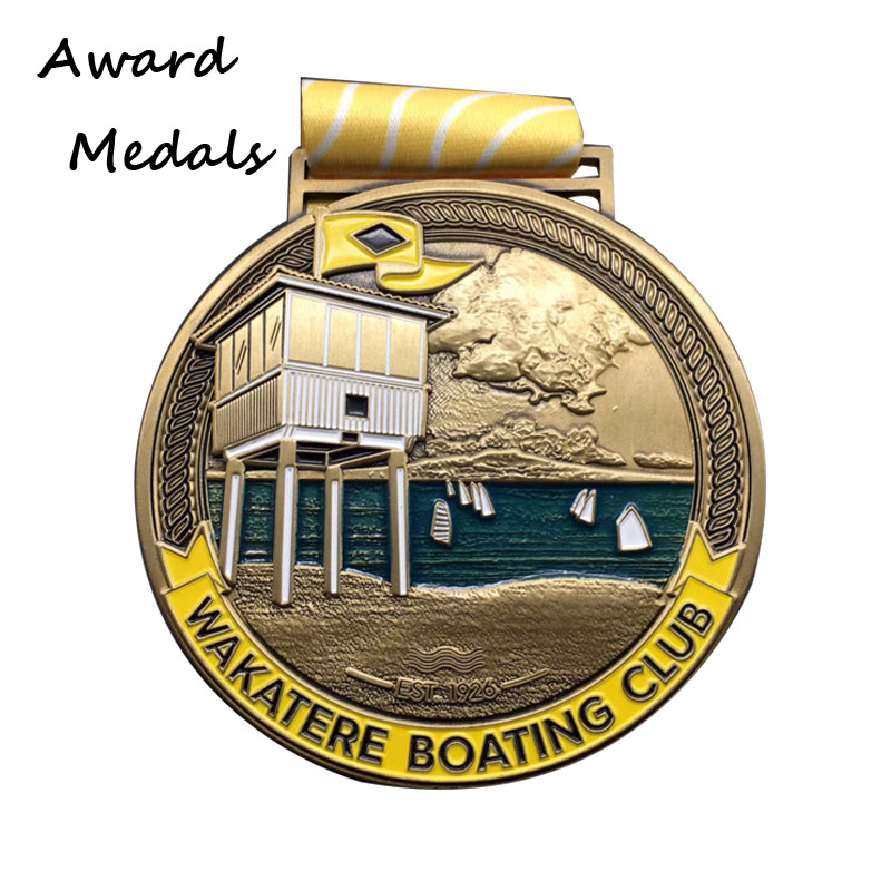 3D Gold Color Award Medals Manufacture