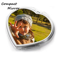 Iron Material Small Heart Mirrors For Sublimation