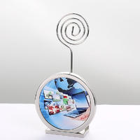 Round Zinc Alloy Table Business Card Holder WJ19024