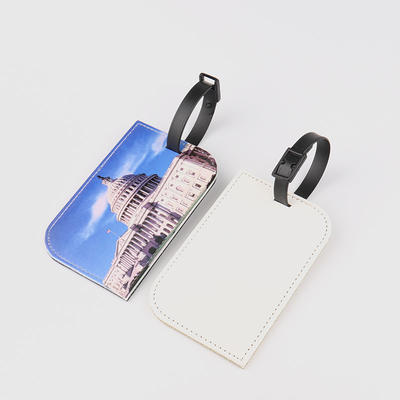 Sublimation Blank Leather Luggage Tag For Promotion PL19005