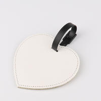 PU Leather Heart Luggage Tag for Sublimation PL19002