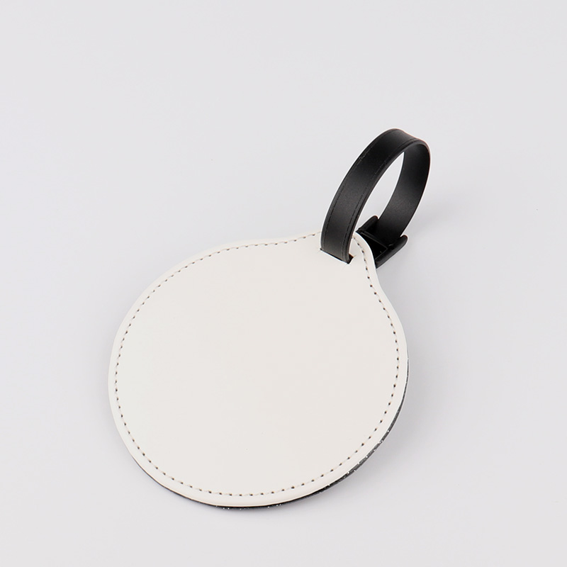 Round Leather Baggage Tag Sublimation Blank PL19001