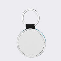 Sublimation Blank PU Leather Key Ring Wholesale QT19026