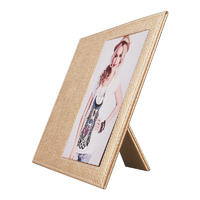 Gold Leather Sublimation Blank Photo Frame For Table XK19006
